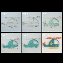 Helicopter Pattern DIY String Art Kit Sets&nbsp;DIY-F070-09