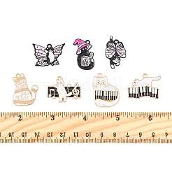 14Pcs 7 Styles Spray Painted Alloy Enamel Pendants&nbsp;ENAM-FS0002-63