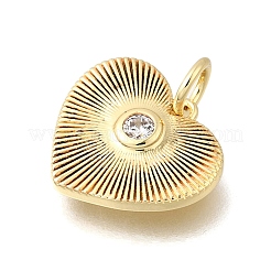 Brass Micro Pave Cubic Zirconia Pendants&nbsp;KK-U072-01B-G