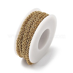 Ion Plating(IP) 304 Stainless Steel Textured Cable Chains&nbsp;CHS-H012-02G-1