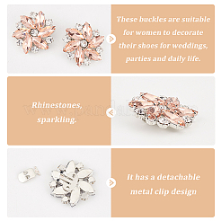 2Pcs Detachable Glass Rhinestone Shoe Decoration&nbsp;FIND-FG0002-47B