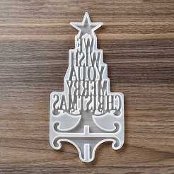 DIY 3D Christmas Tree with Star Display Decoration Silicone Molds&nbsp;DIY-G056-B01