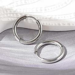 Tarnish Resistant 304 Stainless Steel Huggie Hoop Earring Findings&nbsp;STAS-I097-051B