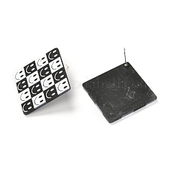 Resin Stud Earrings&nbsp;LS-EJEW-I257-01G