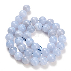 Natural Blue Lace Agate Beads Strands&nbsp;G-L634-B02-10mm