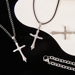 3Pcs Cross 304 Stainless Steel Surface Pendants&nbsp;STAS-SZ0003-28