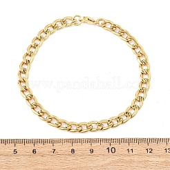 304 Stainless Steel Cuban Link
Chain Bracelets for Women&nbsp;BJEW-F527-06G