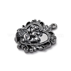 Rack Plating Alloy Pendants&nbsp;PALLOY-V002-08B