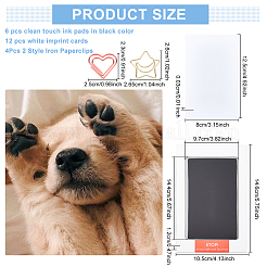 6 Sets Paper Premium No-Mess Ink Baby Footprint & Handprint Ink Pad and Blank Paper&nbsp;AJEW-OC0002-62