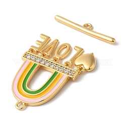 Brass Toggle Clasps&nbsp;KK-N254-91G