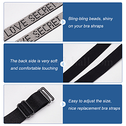 2 Pairs 2 Colors Polyester Bra Straps&nbsp;DIY-BC0013-14