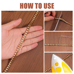 Rectangle Plastic Beaded Trimming&nbsp;DIY-WH0656-36B