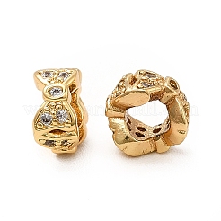 Rack Plating Brass Micro Pave Cubic Zirconia Spacer Beads&nbsp;KK-C010-28