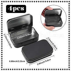 4Pcs Iron Jewelry Storage Boxes with Hinged Lid&nbsp;CON-SP0001-20A