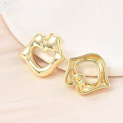 Brass Stud Earrings for Women&nbsp;KK-CBAD851-09G