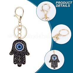 2Pcs 2 Colors Alloy Rhinestone Keychain&nbsp;KEYC-CA0001-23