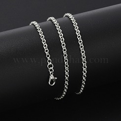 Brass Double Link Chains Necklaces for Women&nbsp;NJEW-D302-37P