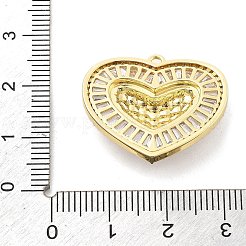 Brass Micro Pave Cubic Zirconia Pendants&nbsp;KK-L228-09G
