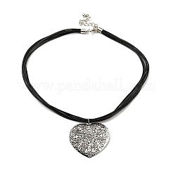 Alloy Pendant Necklaces&nbsp;NJEW-K261-09C-SA