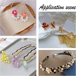 4-Petal Cellulose Acetate(Resin) Bead Caps&nbsp;KK-CA0001-04