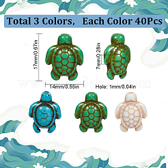 120Pcs 3 Styles Synthetic Howlite & Turquoise Beads&nbsp;G-SC0002-47