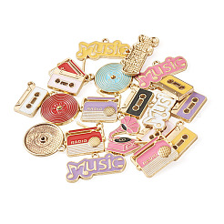 20Pcs Rack Plating Alloy Enamel Pendants&nbsp;ENAM-TA0004-22