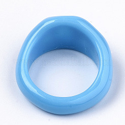 Opaque Resin Finger Rings&nbsp;RJEW-N033-008-A01