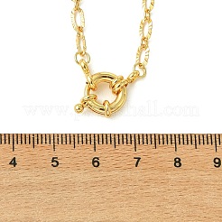 3.5MM Brass Textured Oval Link Chain Necklaces with Spring Ring Clasps&nbsp;NJEW-JN06464