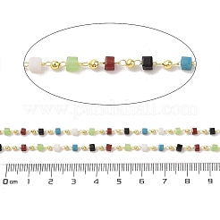Brass & Glass Link Chain&nbsp;CHC-A009-04G-02