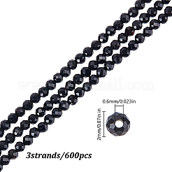 3 Strands Natural Black Tourmaline Beads Strands&nbsp;G-HY0002-02