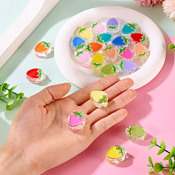 22Pcs 11 Colors Transparent Enamel Acrylic Beads&nbsp;TACR-TA0001-59