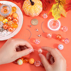DIY Round Acrylic & Resin Beaded Bracelets Jewelry Set&nbsp;DIY-SC0026-41