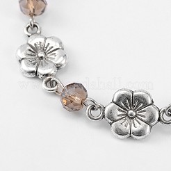 Handmade Glass Rondelle Beads Chains for Necklaces Bracelets Making&nbsp;AJEW-JB00079-05