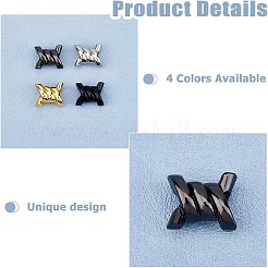16Pcs 4 Colors Alloy Shoelace Charms&nbsp;FIND-HS0001-17