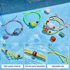 12Pcs Adjustable Braided Nylon Cord Macrame Pouch Bracelet Making&nbsp;AJEW-SW00010-04