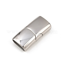 Tarnish Resistant Smooth 304 Stainless Steel Magnetic Clasps with Glue-in Ends&nbsp;STAS-E055-10
