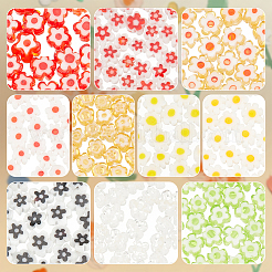 300Pcs 10 Colors Handmade Millefiori Glass Beads&nbsp;LAMP-NB0001-98