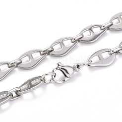 Non-Tarnish 304 Stainless Steel Link Chain Necklaces&nbsp;STAS-O142-03P