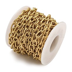 Ion Plating(IP) 304 Stainless Steel Oval Link Chains&nbsp;CHS-G038-05G
