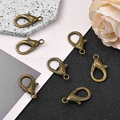 Tibetan Style Alloy Lobster Claw Clasps&nbsp;X-PALLOY-O027-AB01