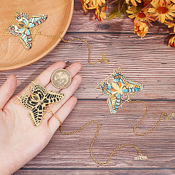 3Pcs 3 Colors Brass Bookmark with Long Chains&nbsp;AJEW-SC0002-88