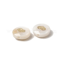 Natural Freshwater Shell Flat Round Beads&nbsp;SHEL-C009-01B