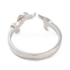 Dog Brass Open Cuff Rings for Women&nbsp;RJEW-S416-01G