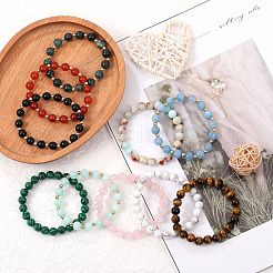 Natural & Synthetic Gemstone Bracelets&nbsp;BJEW-SW001595