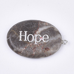 Natural Marble Pendants&nbsp;G-S344-90B
