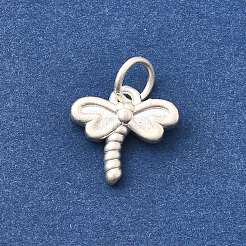 Fine Silver Dragonfly Charms with Jump Rings&nbsp;LS-STER-I022-01S