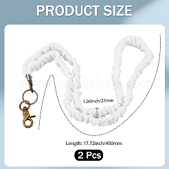 2Pcs Polyester ID Card Cell Phone Lanyard&nbsp;AJEW-CY0002-19B