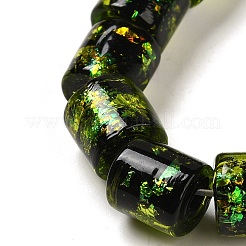 Handmade Dichroic Foil Glass Beads Strands&nbsp;DICH-U001-09D