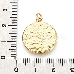 Brass Flat Round & Face Pendants&nbsp;KK-T080-07G