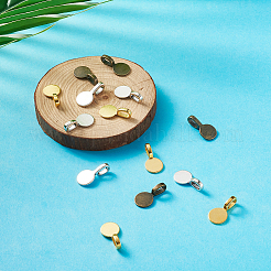 Tibetan Style Alloy Glue On Flat Pad Pendant Bails&nbsp;TIBE-TA0001-10